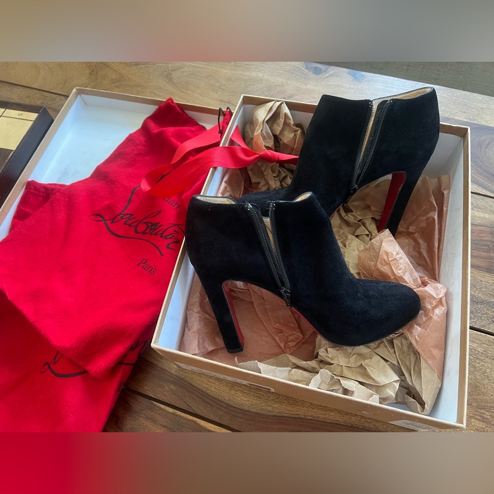 Christian Louboutin Black Heeled Boots